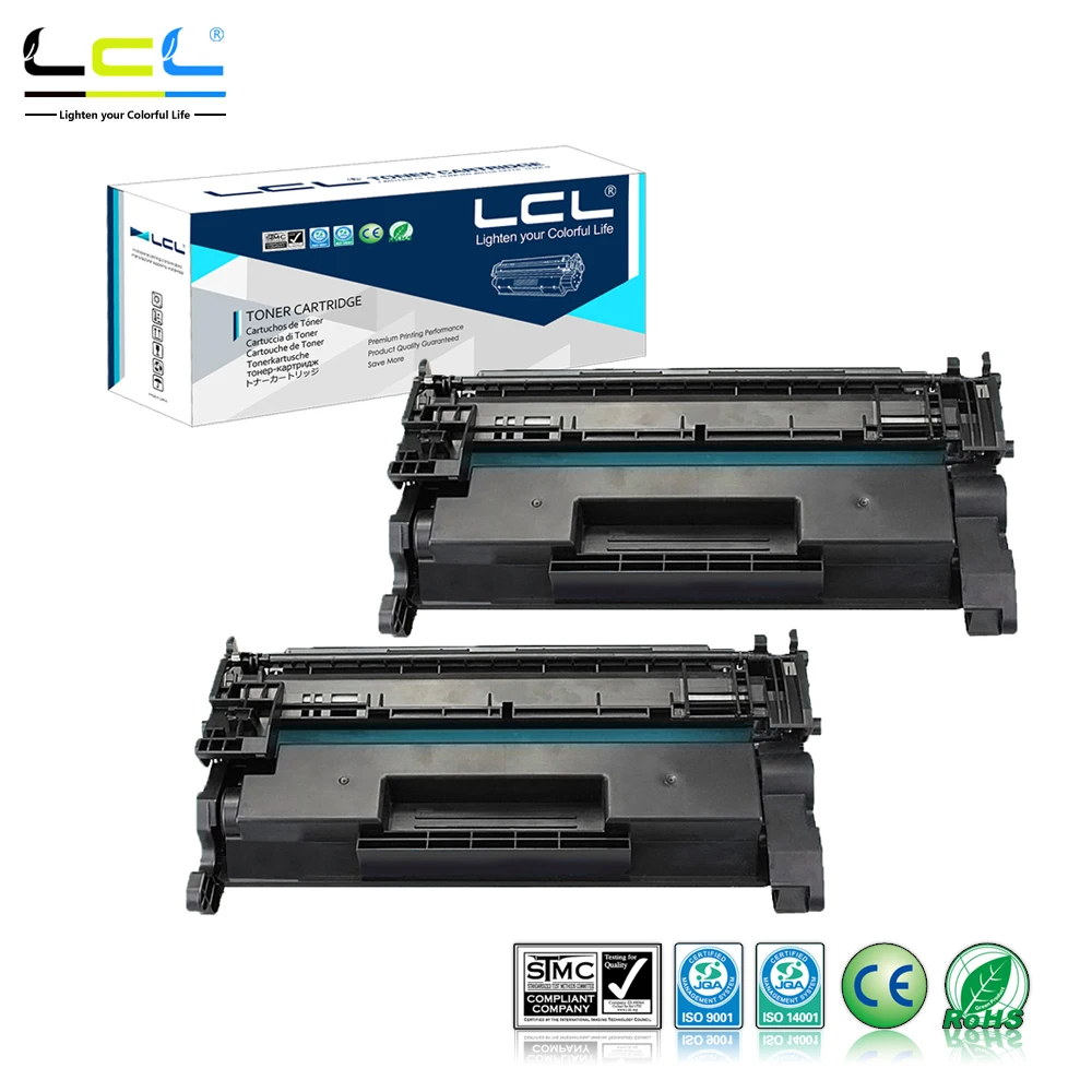Лазерный тонер картридж LCL CF226X 26X CF 226 X CF226 226X (2 упаковки) совместимый с HP LaserJet Pro