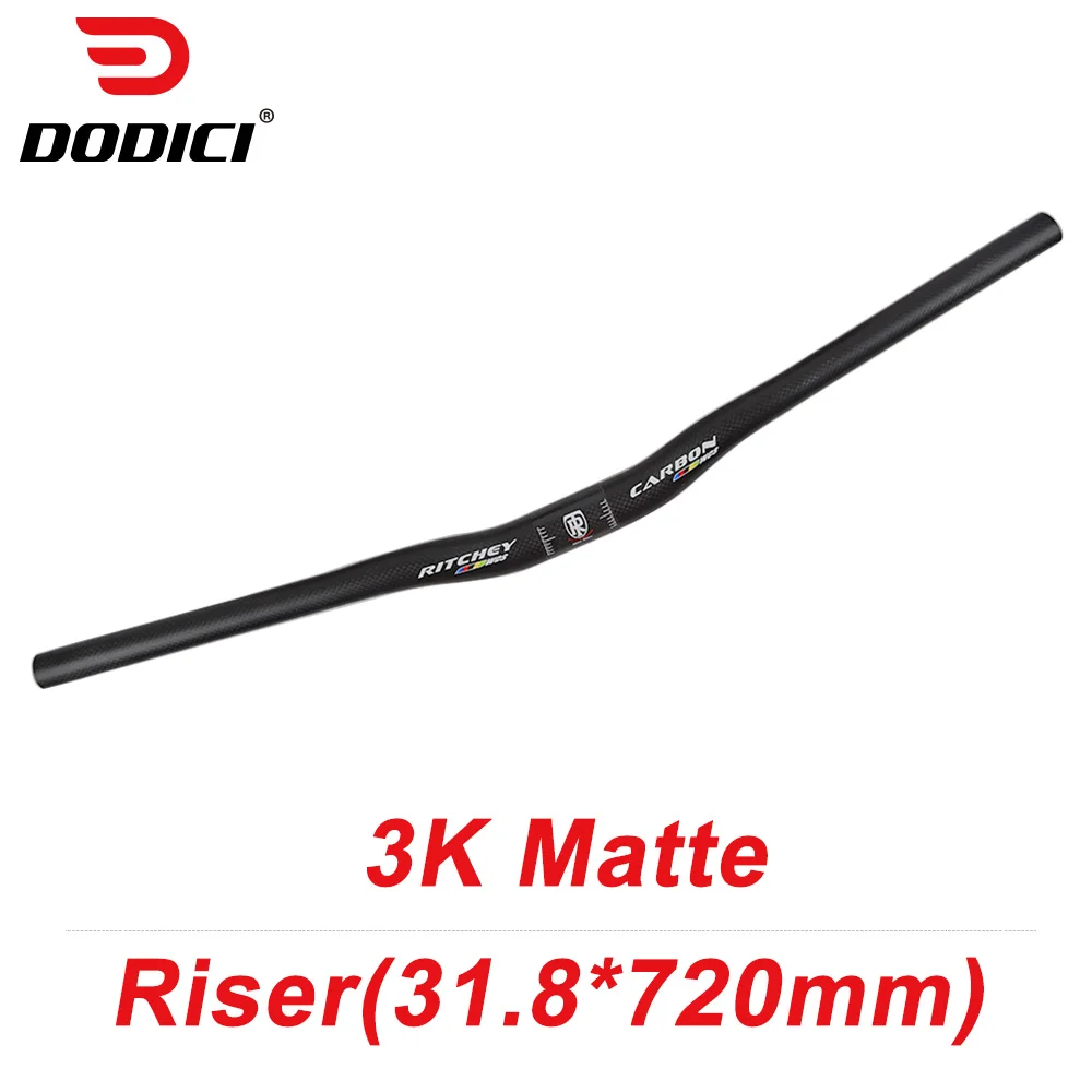 Riser Handlebar 720 Как WCS, руль для велосипеда, углеродный набор, подседельный штырь для седла, для горной дороги, плоский стояк, TT, руль для горного велосипеда, руль, конец MTB 31,8, 3 K, матовая часть - Цвет: Riser Handlebar 720