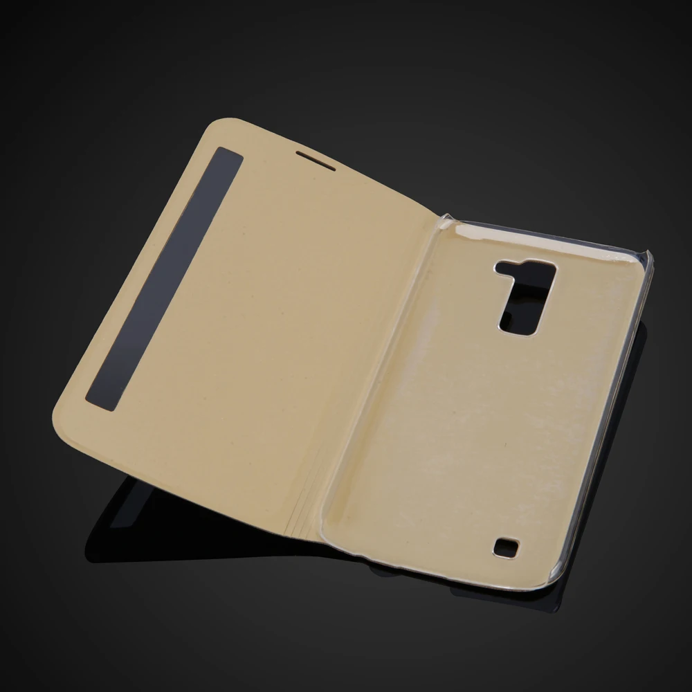 LG K10 K410 K420N Smart Quick View Window Leather Flip Cover Case - Super Thin, Auto Sleep image 6