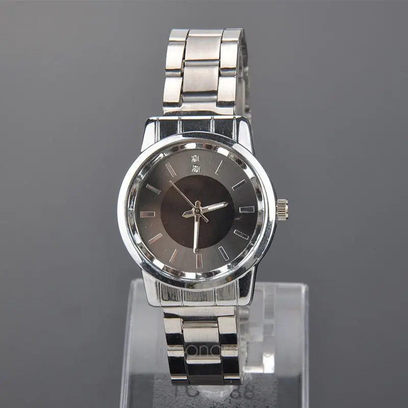 Для мужчин женщин Сталь группа reloj Стразы пара всего кварцевые наручные часы для