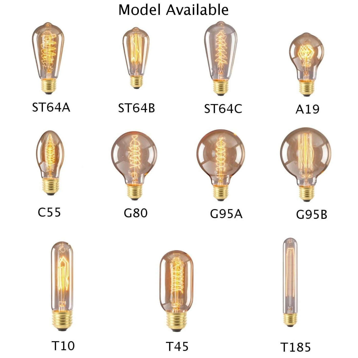 Винтажный Ретро светильник лампы накаливания для лампочек Эдисона под старину