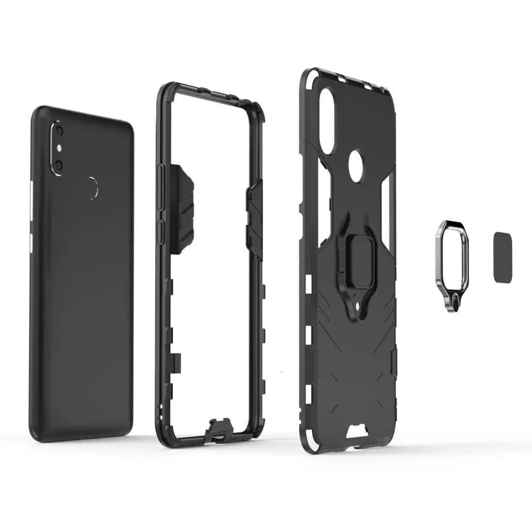 Гибридный Heavy Duty Броня телефон чехлы для Xiaomi Mi макс 3 Max3 противоударный 3D робот