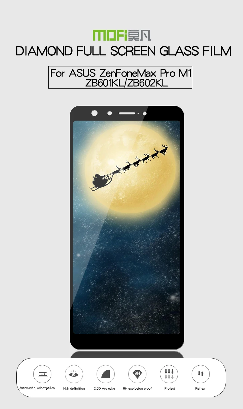 MOFi для ASUS Zenfone MAX PRO M1 ZB601KL закаленное стекло 2.5D полное покрытие Закаленное стекло пленка ZB602KL Защитная пленка для экрана
