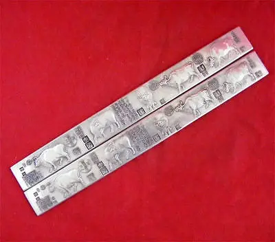 Продуманная китайская старинная пять крупного рогатого быта тибетское серебро