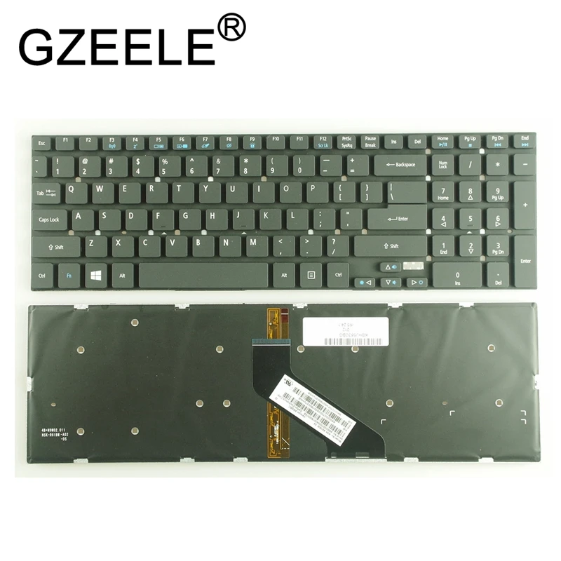 Клавиатура GZEELE US с подсветкой для ACER V3-7710 V3-7710G V3-772G V3-572 E1-530 E1-530G E1-572 E1-731 черный