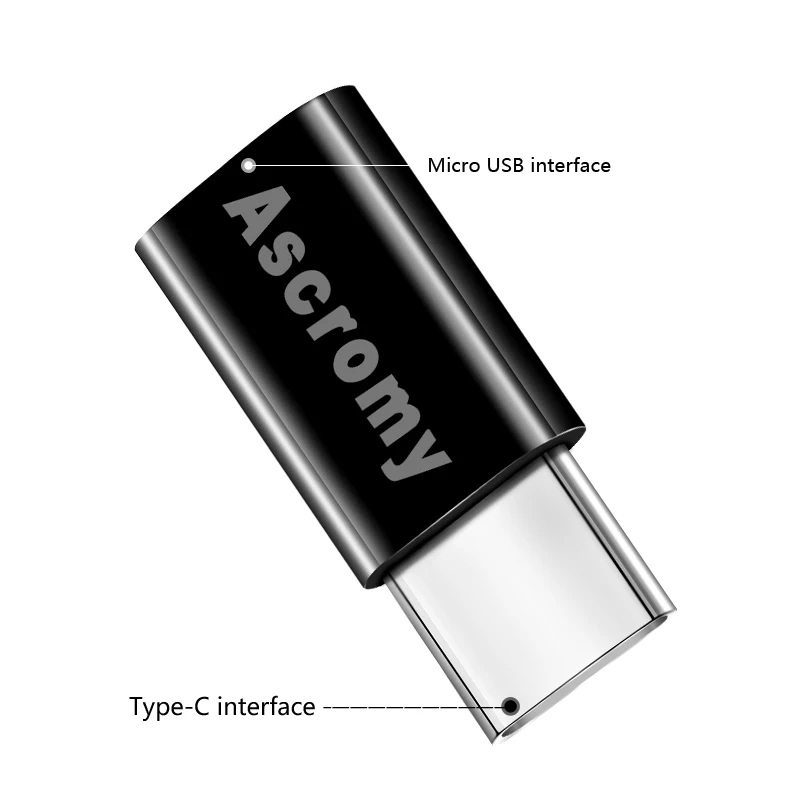 Ascromy 3 шт. адаптер Micro USB к Type C для OnePlus 6 One Plus 5T Xiaomi Mi Max 5 Mi8 samsung S9 plus Note 8 зарядное