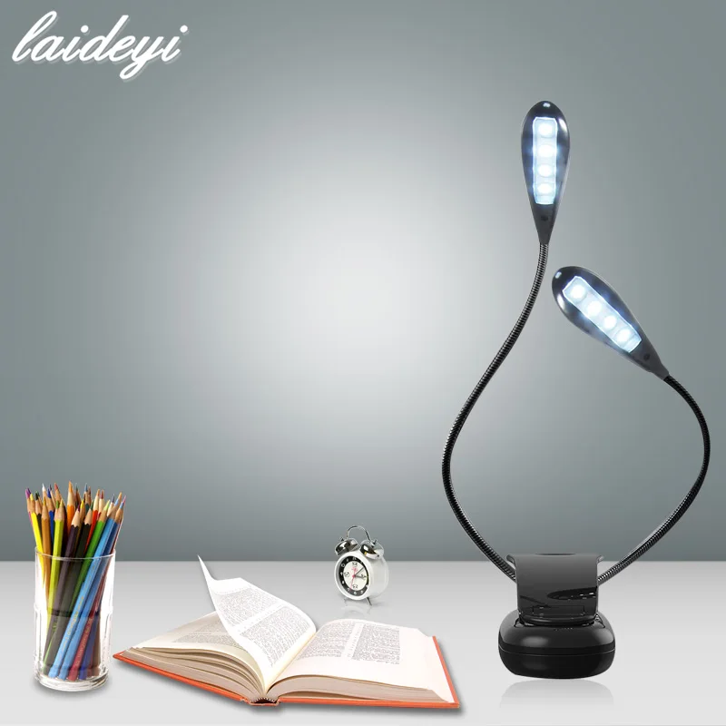 LAIDEYI 8 светодиодный USB музыкальный двухполюсный Настольный светильник студийный