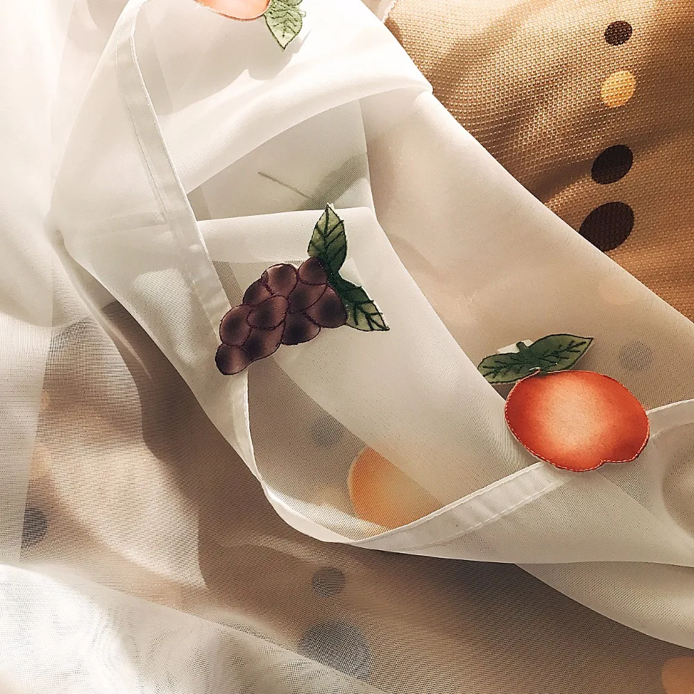 Домашний Декоративный стиль оконные шторы короткие шторы для кухни короткие тюлевые шторы милый фруктовый пэчворк