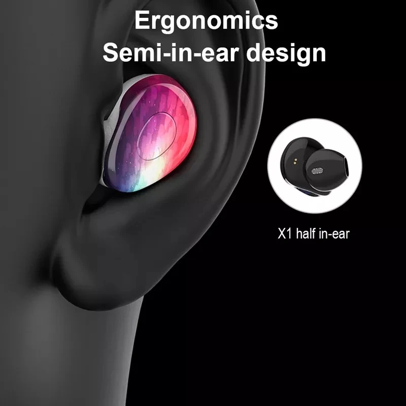 X1 TWS Graphene Bluetooth наушники HiFi стерео Автоматическое Сопряжение двусторонний вызов