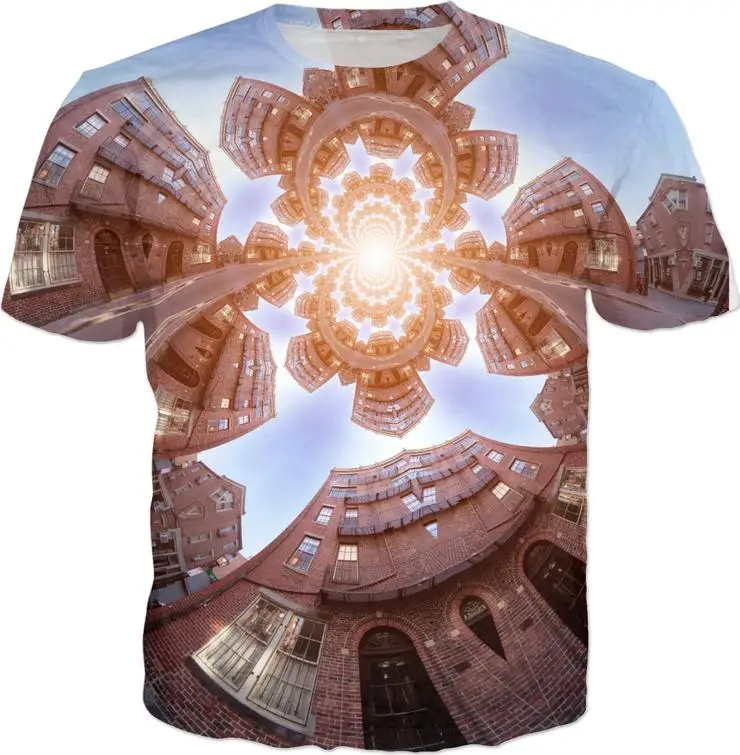 Модная одежда для улицы Vortex футболка с 3d принтом женщин и мужчин летняя стильная