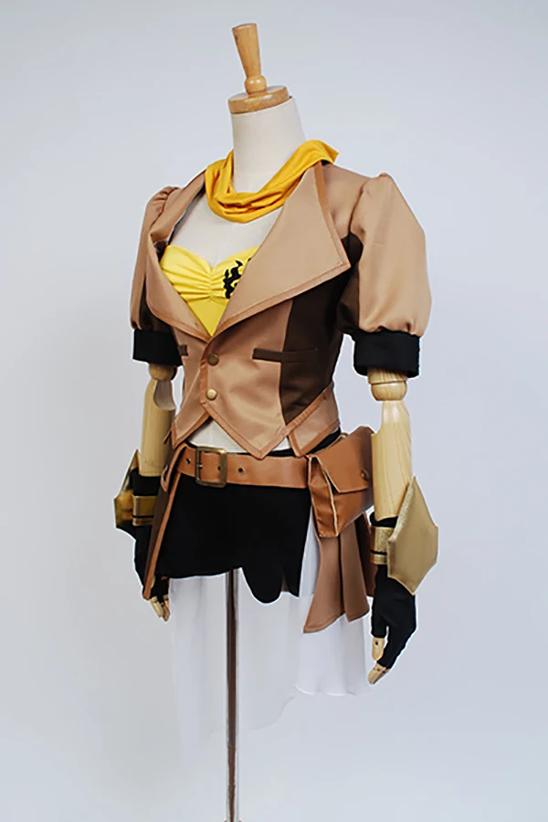 Желтый длинный костюм для косплея Ян Сяо из трейлера полный комплект взрослых