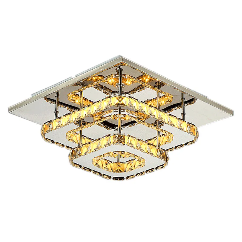 Amber Crystal 36W Laimaick светодиодный потолочный светильник с кристаллами, светильник для внутреннего освещения, lamparas de techo, современный потолочный светильник для спальни - Цвет корпуса: Amber Crystal 36W