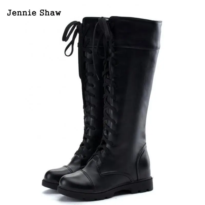 Сапоги для косплея высокие сапоги белые черные рыцарские до середины икры на