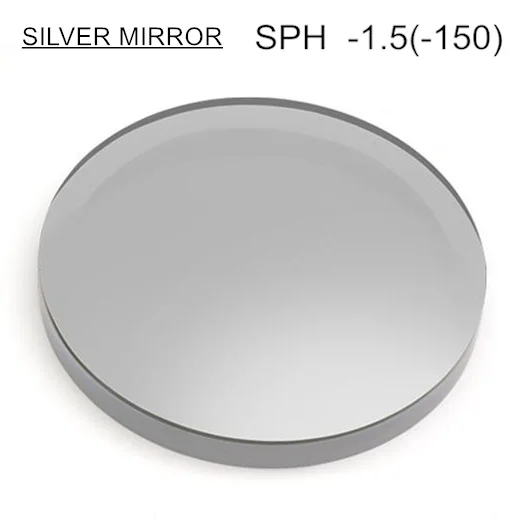 SILVER -1.5(-150) Очки по рецепту SPH-0,5 to-6,0 для близорукости Мужские Женские поляризованные зеркальные линзы солнцезащитные очки с диоптриями близорукие WP015 - Цвет линз: SILVER -1.5(-150)