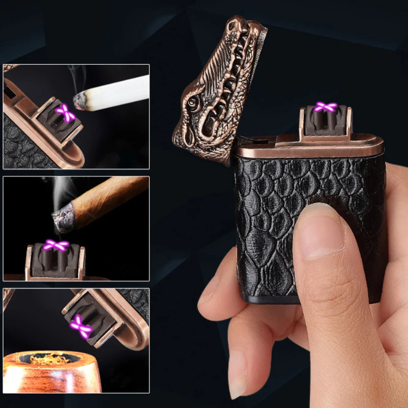 USB перезаряжаемая зажигалка электрическая двойная дуговая гравитационная