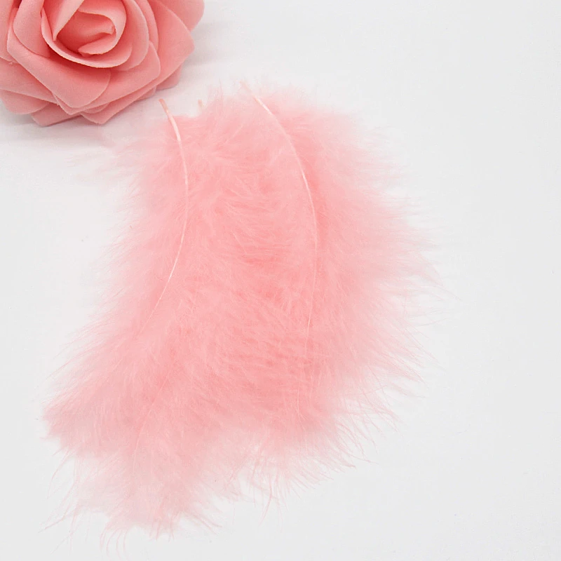 Watermelon red 50p Natural Turkey Feathers Plumes 4-6 Inches10-15cm Multicolor Chicken Marabou Feather DIY Craft Wedding Jewelry Decoration 50pcs - Цвет: Watermelon red 50p
