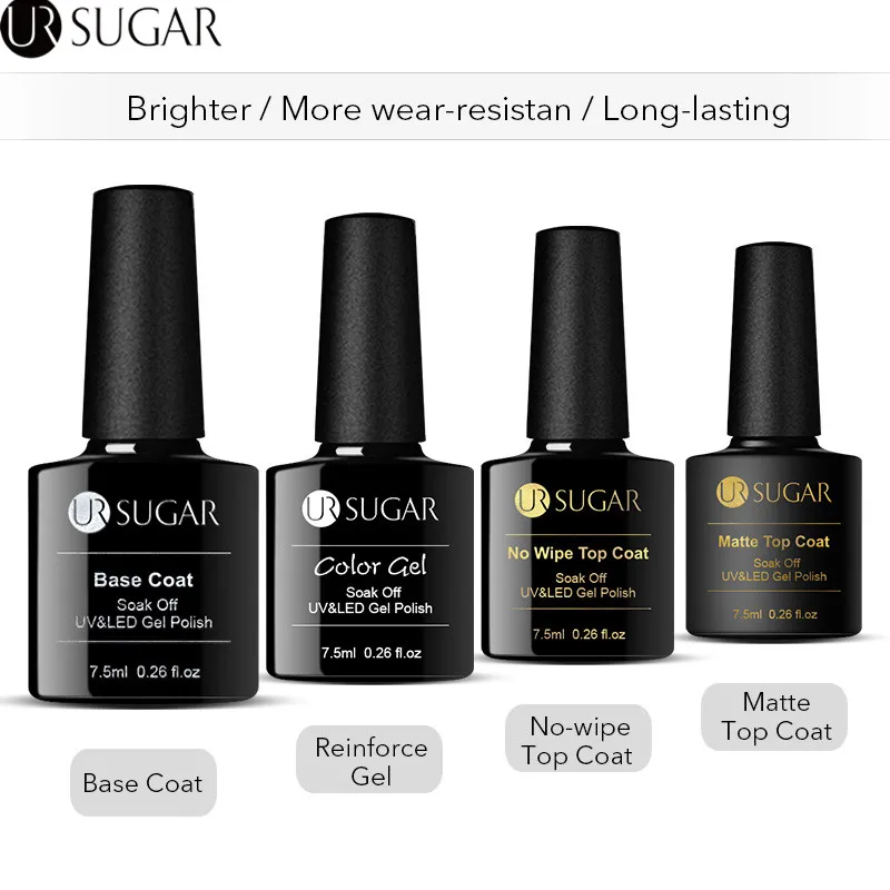UR SUGAR 7,5 мл Цветной Гель-лак для ногтей Vernis Полупостоянный УФ Гель-лак для ногтей отмачиваемый Гель-лак для ногтей Гель-лак для маникюра светодиодный