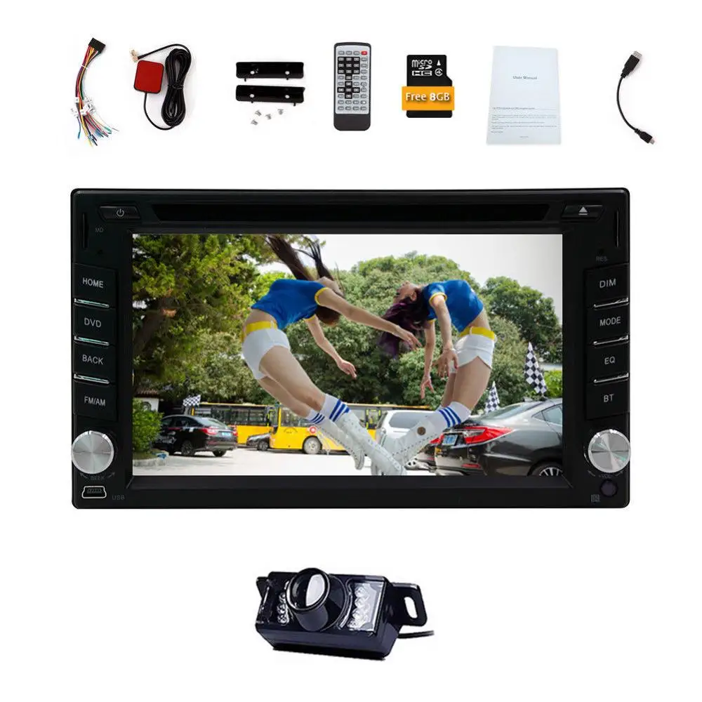HD 6.2 &quotдвойной 2din Сенсорный экран CD проигрыватели DVD плеер в тире GPS стерео Радио