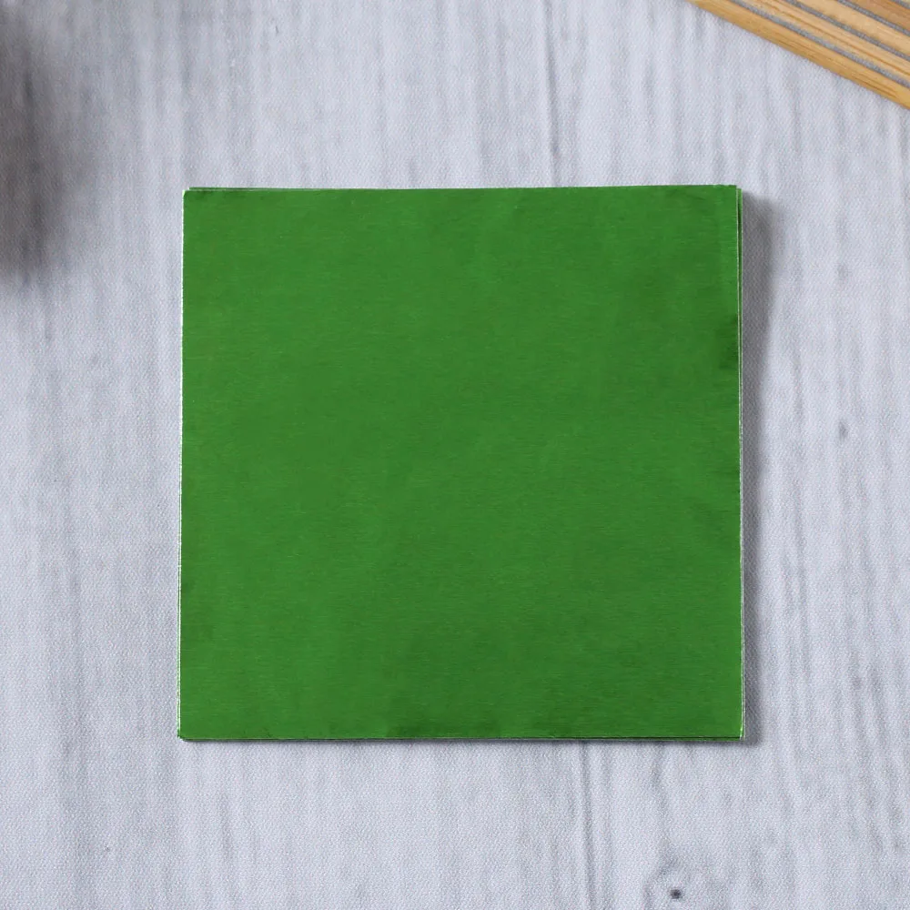 100 шт./компл. 3,1" x 3,15" 10 Цвета обвертки из алюминиевой фольги для шоколада упаковочная жестяная Бумага, конфеты, Алюминий Фольга тиснение Бумага