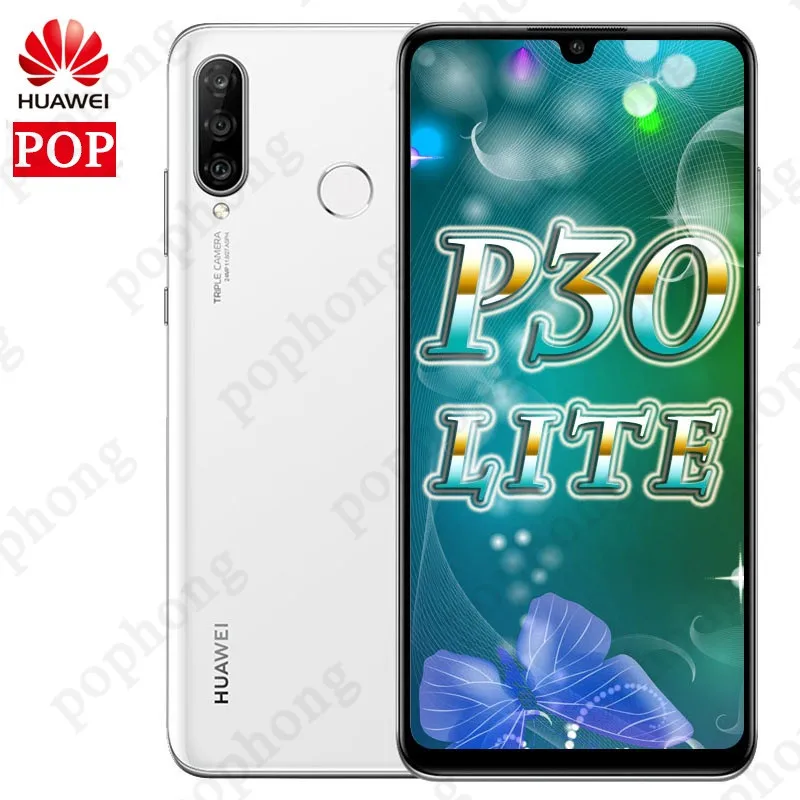 Глобальная прошивка huawei P30 Lite 4 ГБ/6 ГБ 128 Гб Смартфон 6,15 дюймов Kirin 710 Восьмиядерный мобильный телефон Android 9,0 с двумя sim-картами