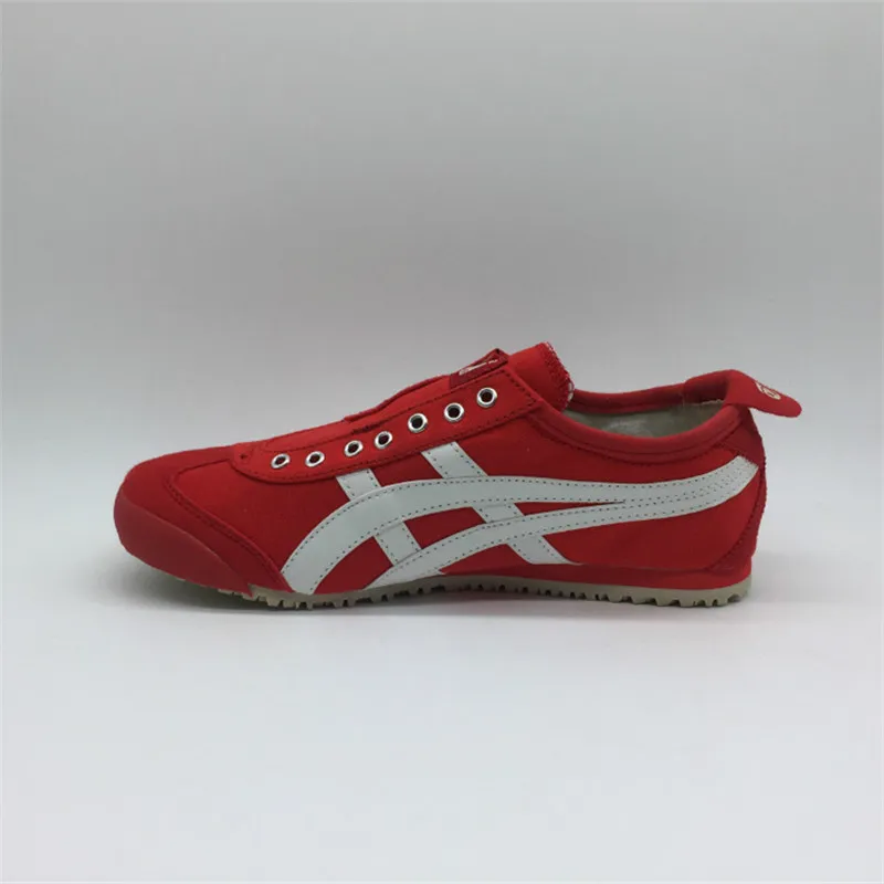 ONITSUKA TIGER Для мужчин Женская полотняная обувь одноцветное Цвет красный и белый