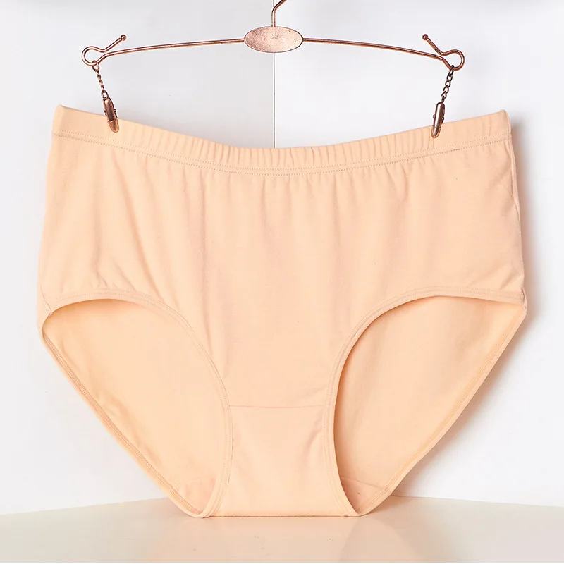 10pcs Khaki 10 шт./лот ropa interior femenina удобное Впитывающее пот хлопковое нижнее белье женские трусики размера плюс 7XL нижнее белье - Цвет: 10pcs Khaki