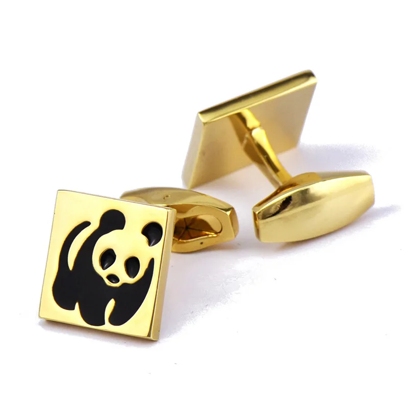 Жених свадебные бизнес мужские французские рубашки запонки панда черные