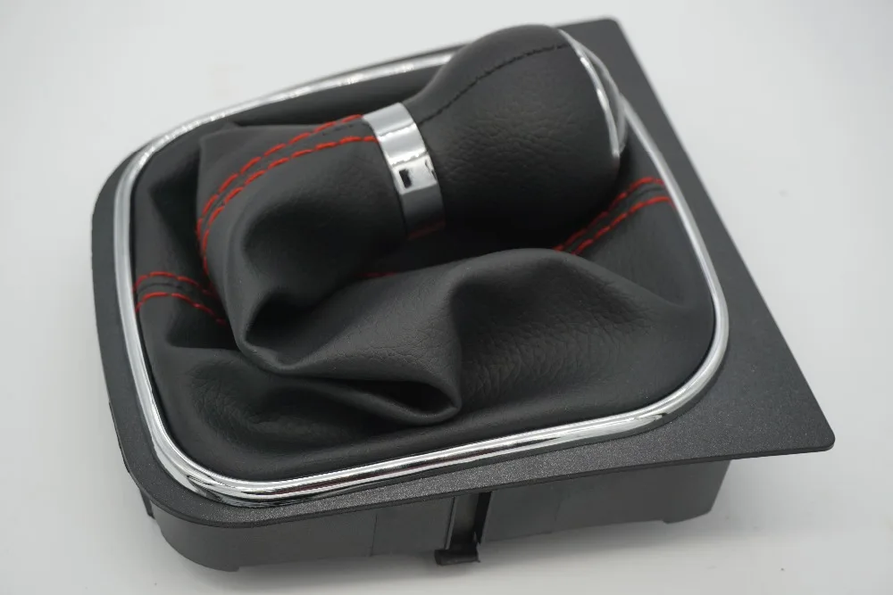 Жира новой 6 Скорость Рычаги передач для автомобиля с кожаный ботинок VW Гольф Mk6