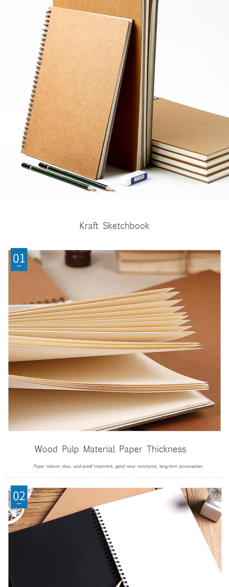 Простой чехол BGLN sketch book A3/A4/A5, ручная роспись, простой и прочный, Легко протирается, карта крупного рогатого скота, эскиз, это искусство поставки