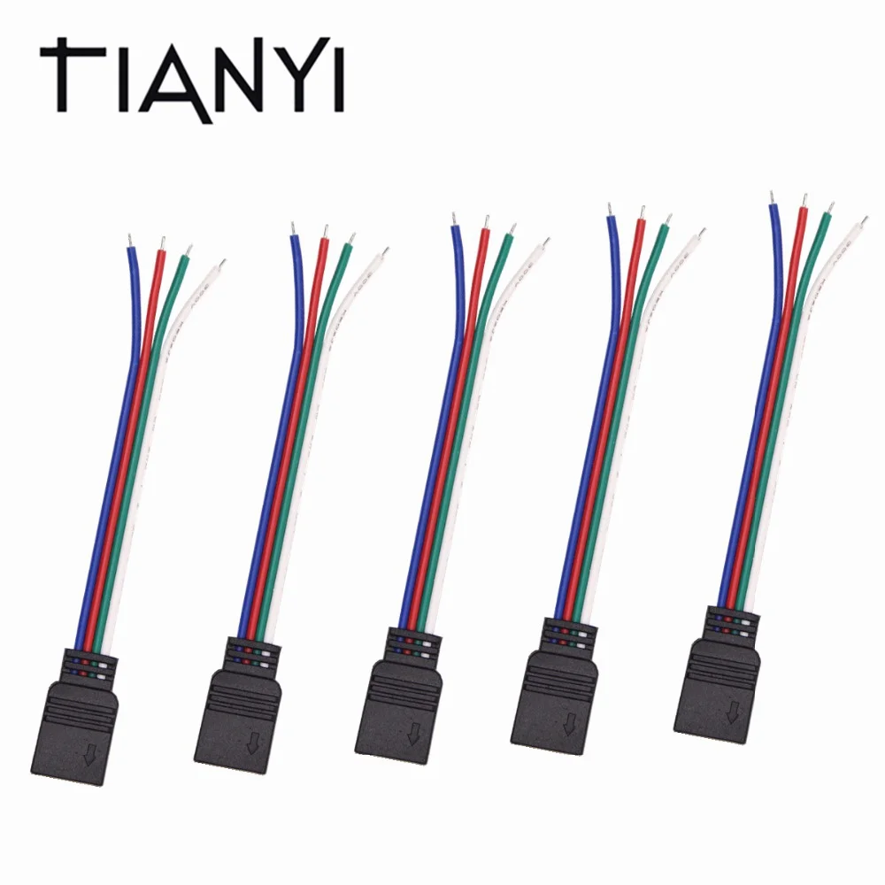 4pin RGB светодиодные ленты Разъем для SMD 2835 3528 5050 5 шт./партия|Соединители| |