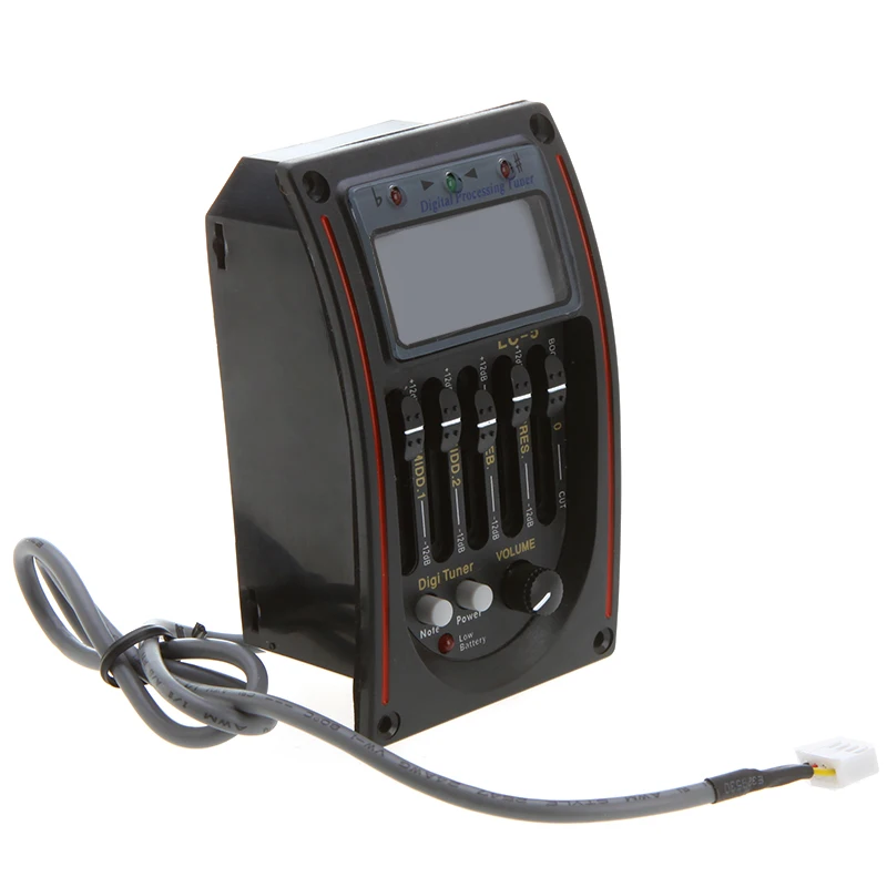 Акустический 5-полосный эквалайзер для гитары усилитель звукоснимателя ЖК-экран