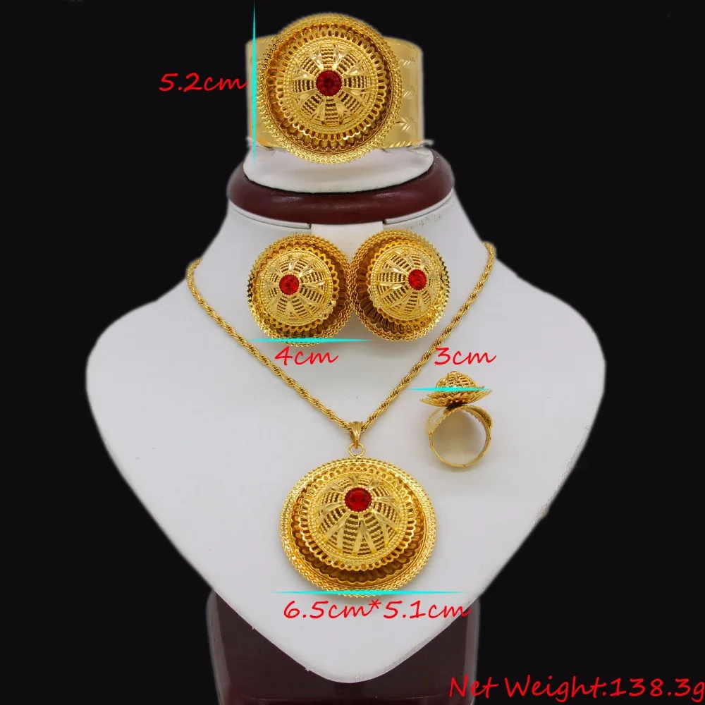 Комплект украшений Adixyn эфиопское ожерелье/серьги/кулон/Кольцо/браслет Эритрея