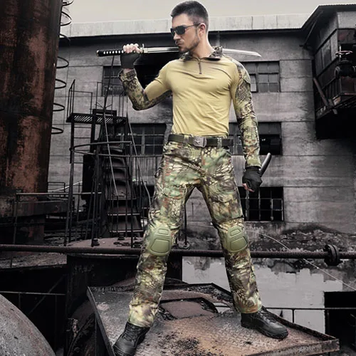 Kryptek Mandrake BDU G3 Тактическая Военная форма армейская Военная боевая рубашка и брюки с наколенниками камуфляжная одежда для охоты - Цвет: MKGR