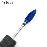 hytoos blue nano nail drill bit 332 carbide bit electric drill accessories milling cutter for manicure