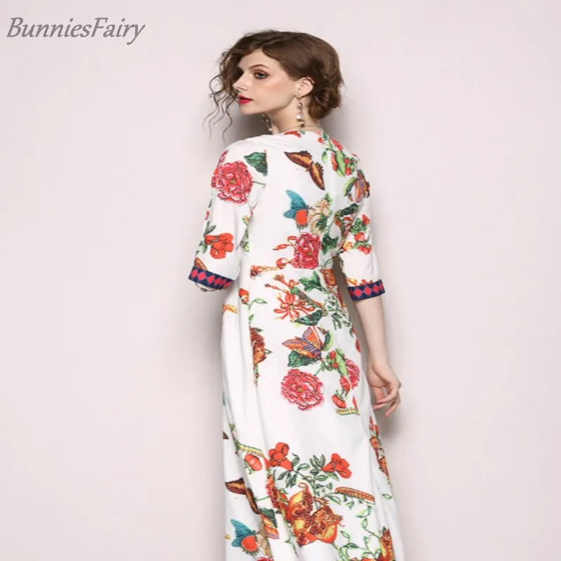 BunniesFairy 2018 Лето Prairie Chic Стиль Для женщин цветок бабочка животных Цветочный принт