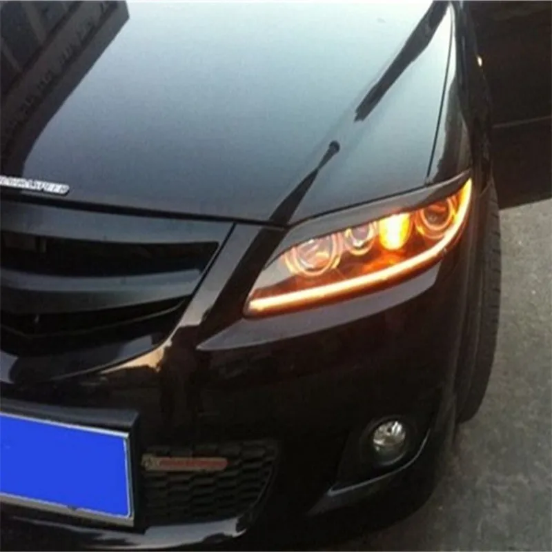 60cm Flexible Soft Daytime DRL White &amp Amber Turn Signal Light For Honda Civic Accord Fit Crv Hrv Jazz City CR-Z Element Insight |