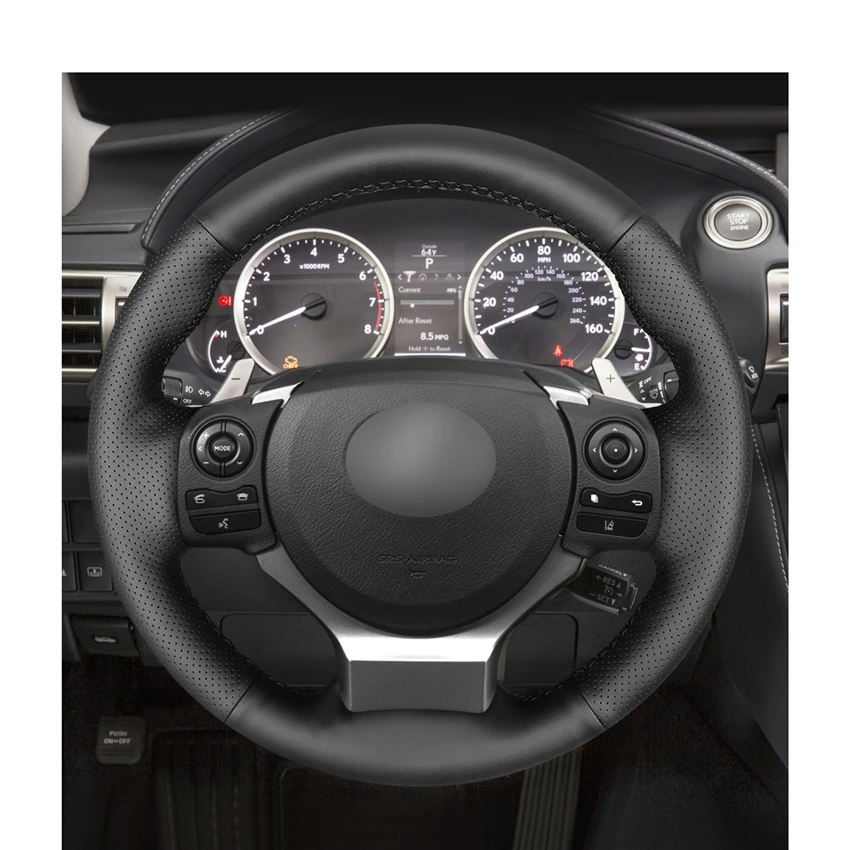 Черный PU искусственная кожа Чехол рулевого колеса автомобиля для Lexus IS200t 2016 2017 IS250