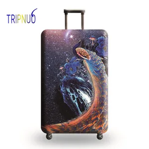 TRIPNUO Павлин Чемодан крышка Туристические товары 18-32 дюймов чемодан на колесиках для путешествий пыле Защитная крышка с эластичной резинкой