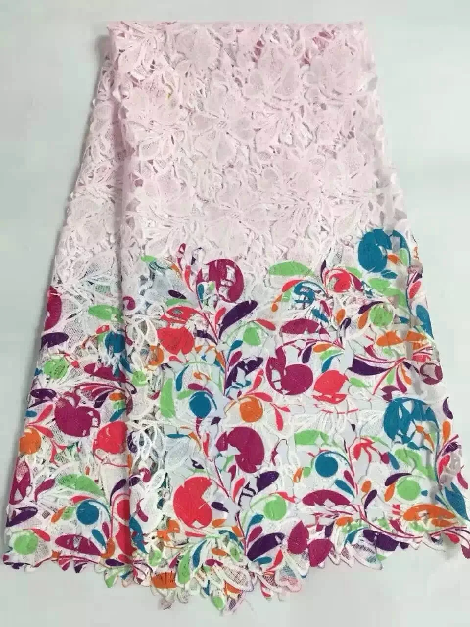 

Yellow purple color Wedding Dress Gown Lace Fabric African guipure lace fabric for sewing african cord lace fabric K-R969