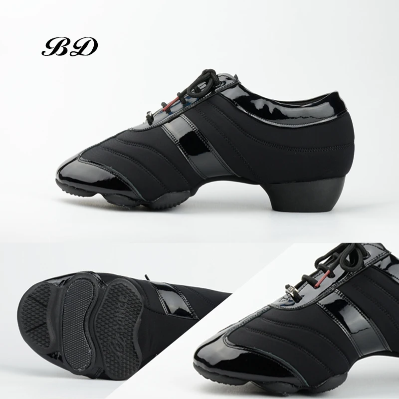 BD JW-3 Dance Shoes Ballroom MEN Women Latin Dancing BDDANCE Authentic Imported Spandex Patent Leather High-end Modern HOT