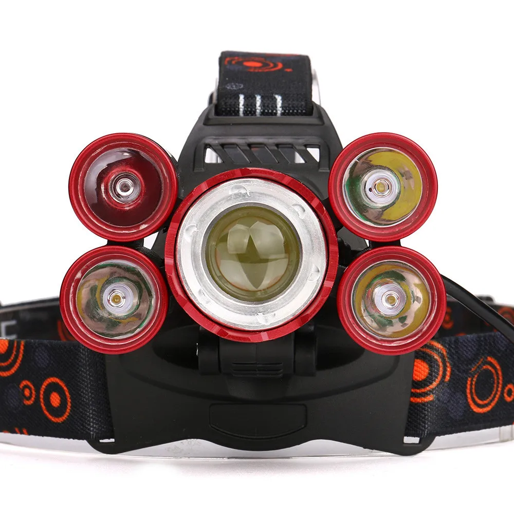 New High Quality 35000LM 5x XM-L T6 Headlamp LED Rechargeable 18650 Head Light Zoomable Torch Outdoor Drop Shipping | Лампы и