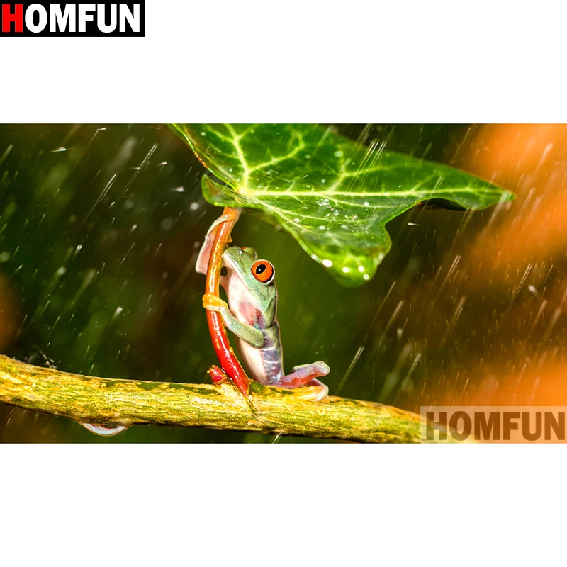 Алмазная живопись HOMFUN лягушка картина из квадратных/круглых страз сделай сам