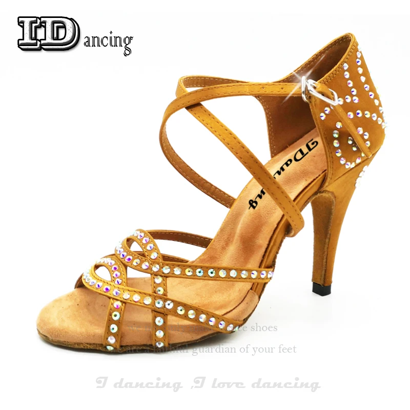 Salsa Latin Dancing Shoes Women Ballroom Rhinestone Party Waltz Sneakers Dance Ladies Wholesale Hot sale JuseDanc | Спорт и