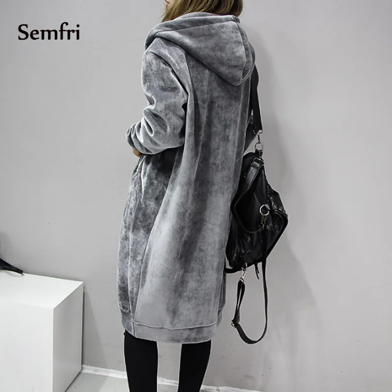 Semfri, женские толстовки, зимняя куртка, искусственный мех, ткань, пальто размера плюс, 5xl, открытая стежка, пальто с капюшоном, больше размера, Длинная толстовка
