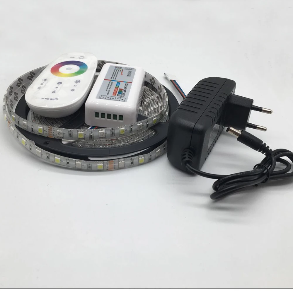 5050 Светодиодная лента RGB/RGBW/RGBWW 5 м 300 светодиодный неоновый ленточный светильник s+ 2,4G пульт дистанционного управления+ DC 12V 3A адаптер питания