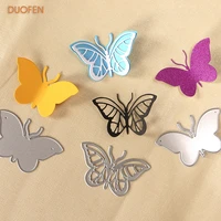 duofen metal cutting dies 010090 3pcs small butterflies cutout lace hollow embossing stencil diy scrapbook paper album 2018 new