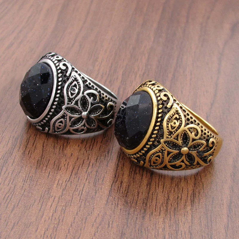 Кольца с овальным натуральным камнем для женщин и мужчин Винтажные Ювелирные