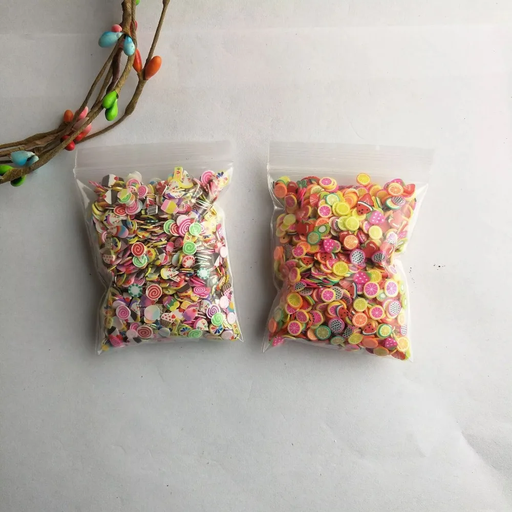 Шармы для слаймов DIY фруктовая мягкая глина Хрустальная глина для выпечки фимо полимерная легкая кристальная почва Пластилин мягкие детские игрушки