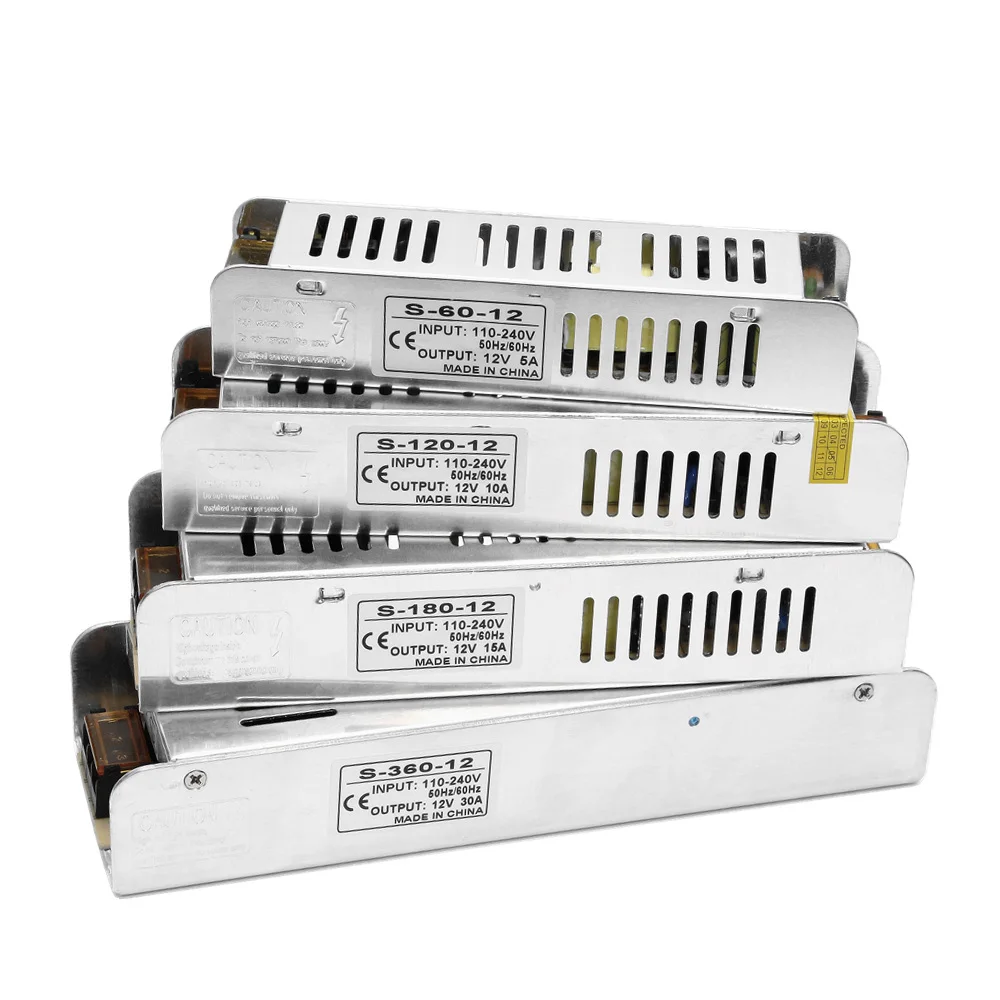 DC12V 1A/5A/10A/15A/20A/30A переключатель светодиодный трансформатор питания AC 110/220V адаптер