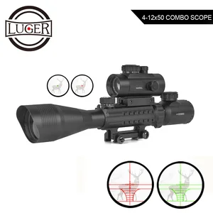 Охотничий прицел LUGER 4-12X50, прицел с подсветкой и красной зеленой точкой